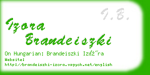 izora brandeiszki business card